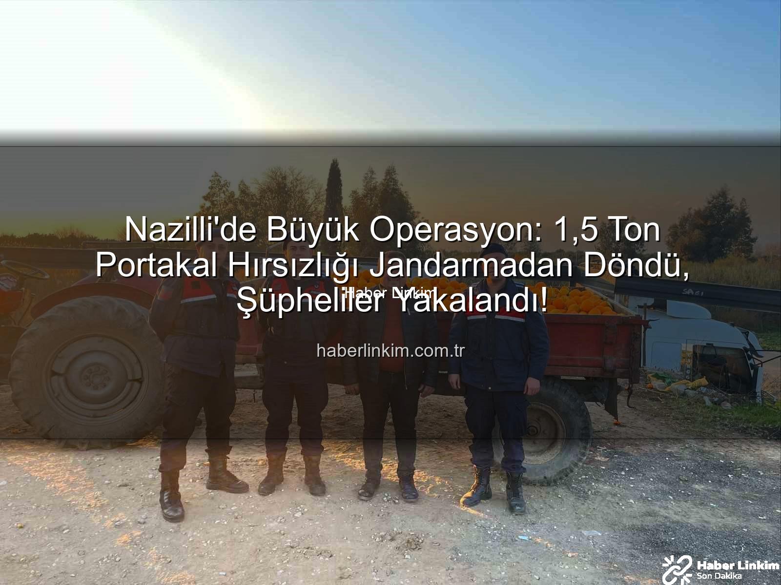 portakal hırsızlığı - Nazilli'de Büyük Operasyon: 1,5 Ton Portakal Hırsızlığı Jandarmadan Döndü, Şüpheliler Yakalandı!